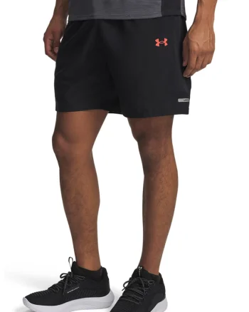 Pantaloni scurti cu croiala lejera si talie elastica, pentru fitness Tech Utility, Rosu/Negru