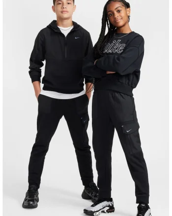 Pantaloni sport vargo cu snur in talie, Negru