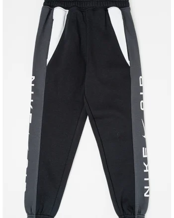 Pantaloni de trening din amestec de bumbac cu logo, Alb/Negru/Gri antracit