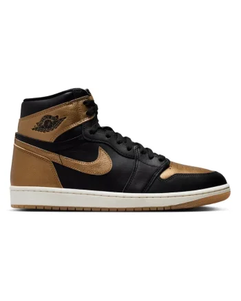AIR JORDAN 1 RETRO HI OG, piele negru, Negru