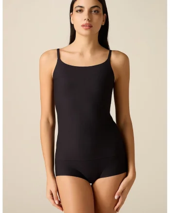 Top slim-fit cu model uni, Verde feriga