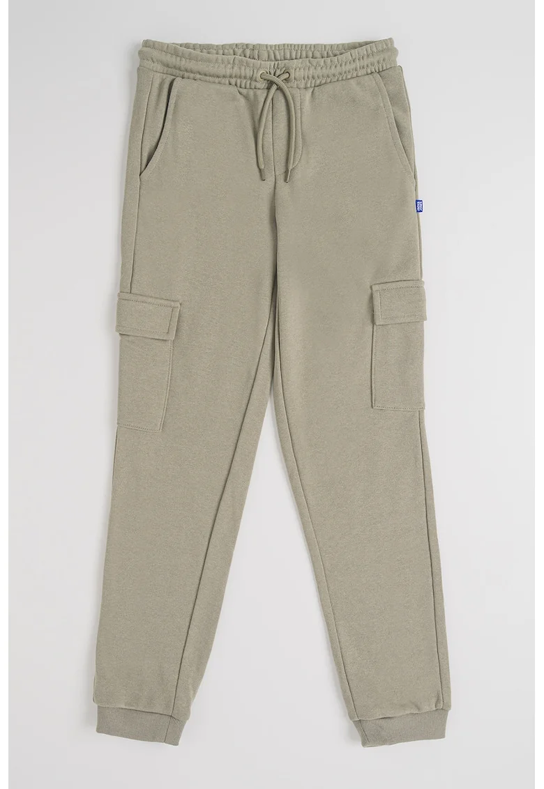 Pantaloni de trening cargo cu snur de ajustare, Kaki