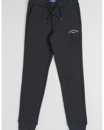 Pantaloni de trening cu snur de ajustare si buzunare oblice, Negru