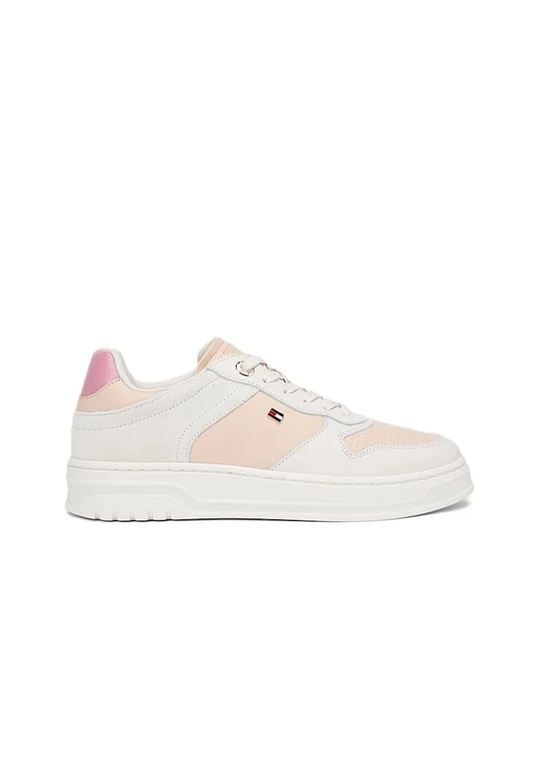 Pantofi sport dama  TH SPORTY CUPSOdwqfwqLE TUMBLED LTR, Piele naturala, Alb, Alb