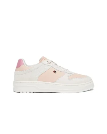 Pantofi sport dama  TH SPORTY CUPSOdwqfwqLE TUMBLED LTR, Piele naturala, Alb, Alb
