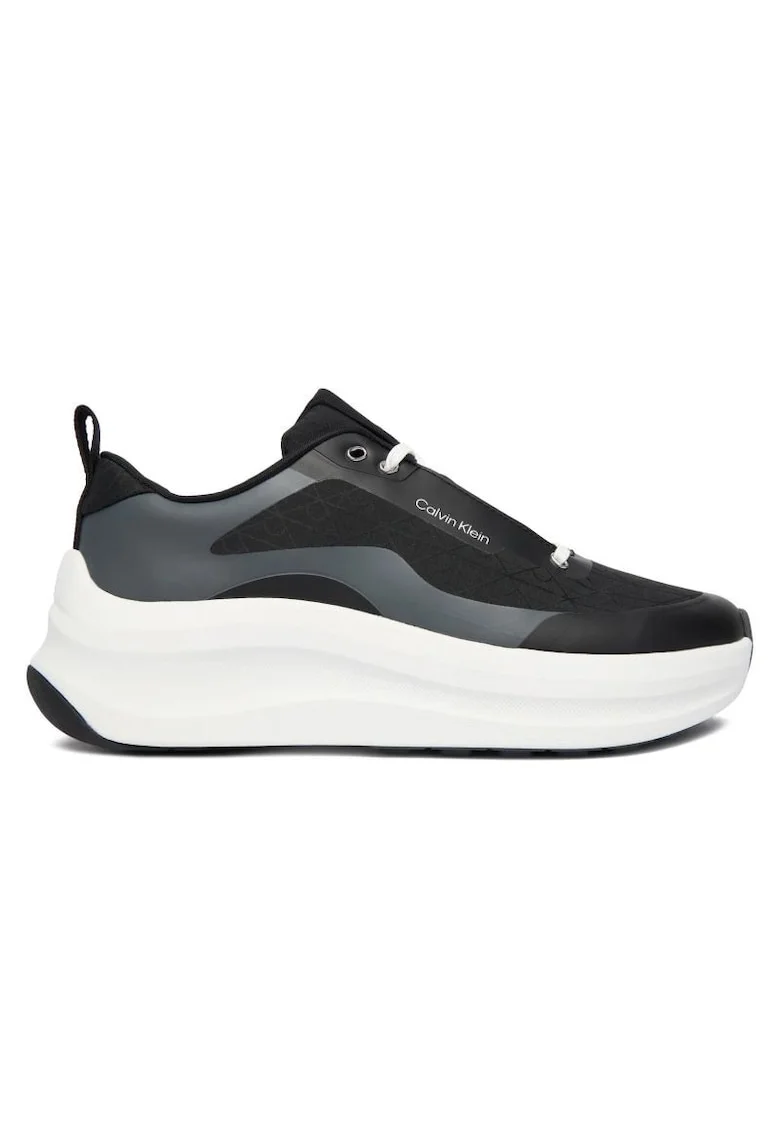 Pantofi sport  pentru Femei, chunky runner laceup mix aop, YW0YW02077-0GM, 38 EU, Negru