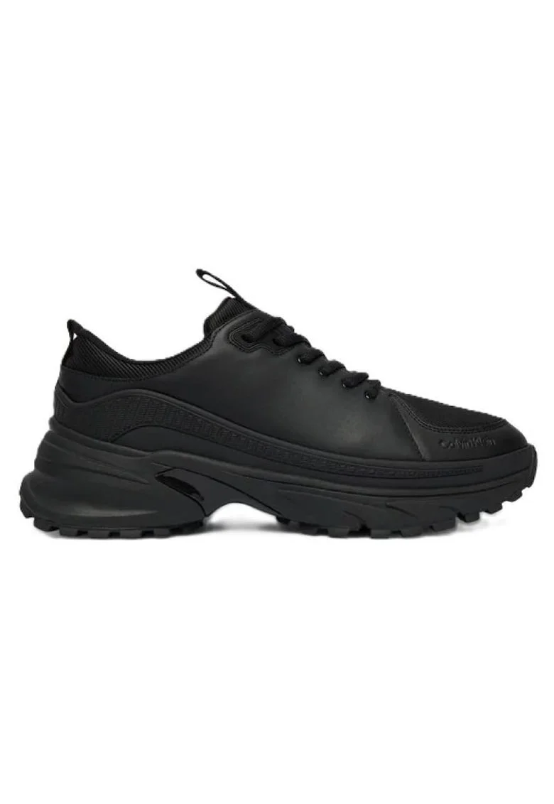 Pantofi sport barbati  HIKE RUNNER LACEUP TECH MIX, Piele naturdwqfwqala, Negru, Negru