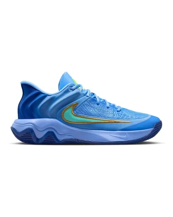 Pantofi Giannis Immortality 4 cu logo contrastant, pentru baschet, Albastru royal