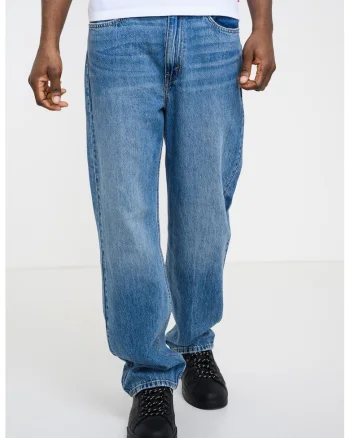 Blugi din denim cu croiala ampla Youth, Albastru deschis
