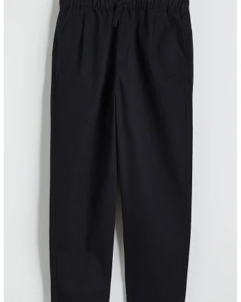 Pantaloni drepti cu snur, Negru
