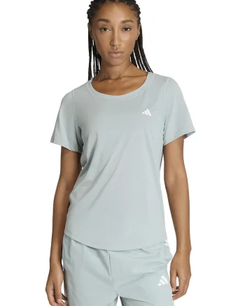 Tricou cu decolteu rotund pentru fitness, Verde pal