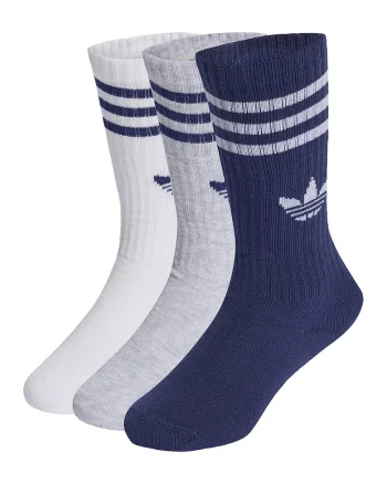Set de sosete lungi 3-Stripes - 6 perechi, Alb/Gri deschis/Albastru inchis