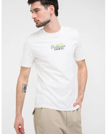 Tricou din bumbac cu logo, Verde englez/Alb murdar