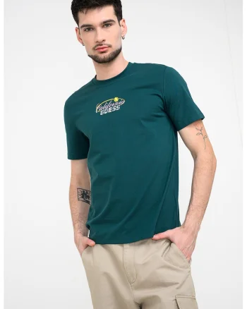 Tricou din bumbac cu logo, Verde englez