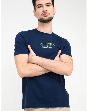 Tricou din bumbac cu logo, Bleumarin