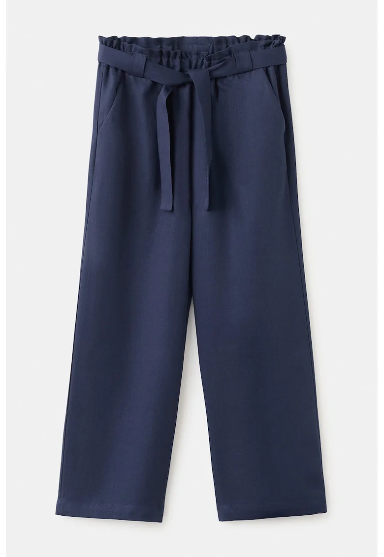 Pantaloni ampli de lyocell, Bleumarin