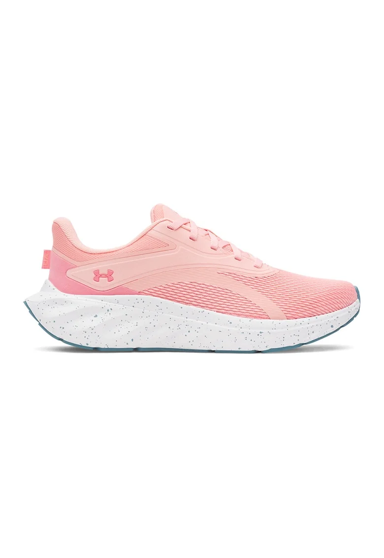 Pantofi Ascend din material textil, pentru alergare, Alb/Roz pastel