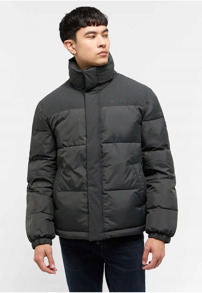 Jacheta Barbati,  Oakfield, Regular Fit, Design Clasic, Maneci Lungi, 2 Buzunare, Cu Fermoar, Bumbac, 3XL INTL, Negru