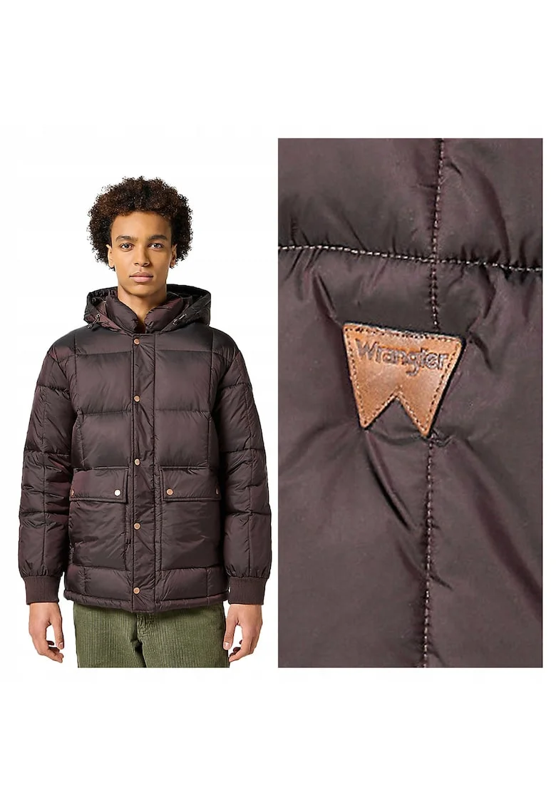 Jacheta Barbati,  Parka Jacket, Regular Fit, Design Clasic, Maneci Lungi, 2 Buzunare, Cu Fermoar, Bumbac, S INTL, Maro