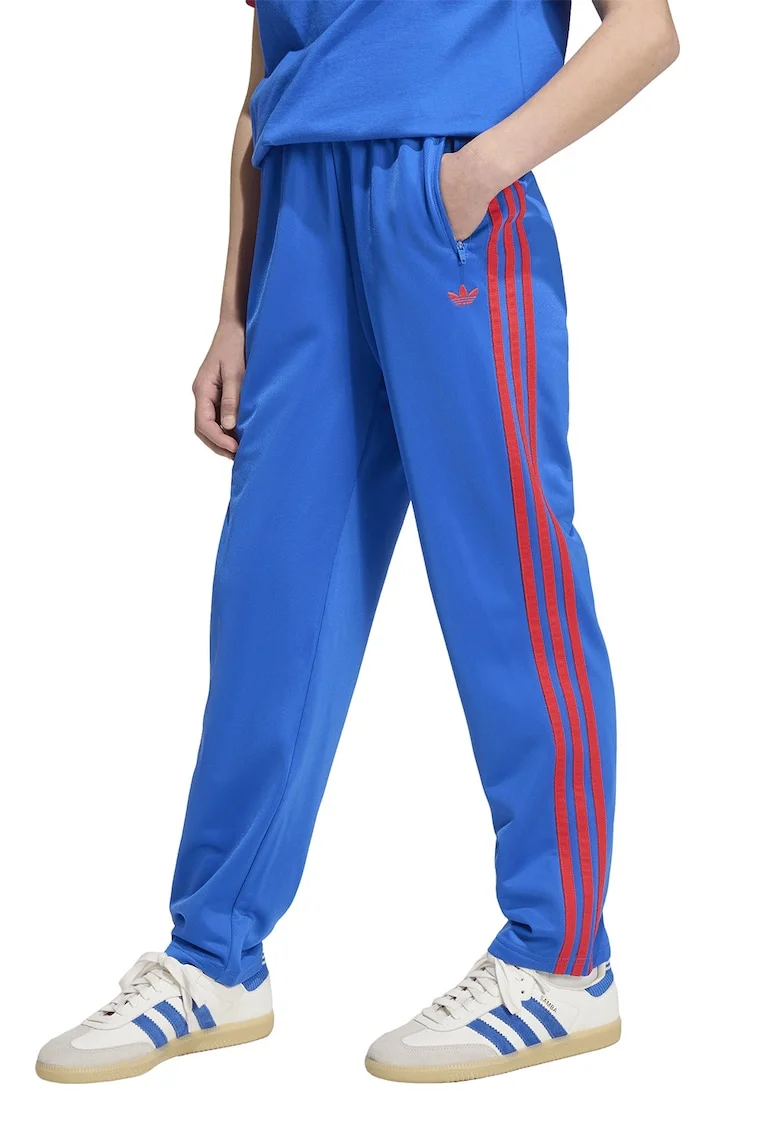 Pantaloni de trening cu benzi contrastante Firebird, Coral/Albastru royal