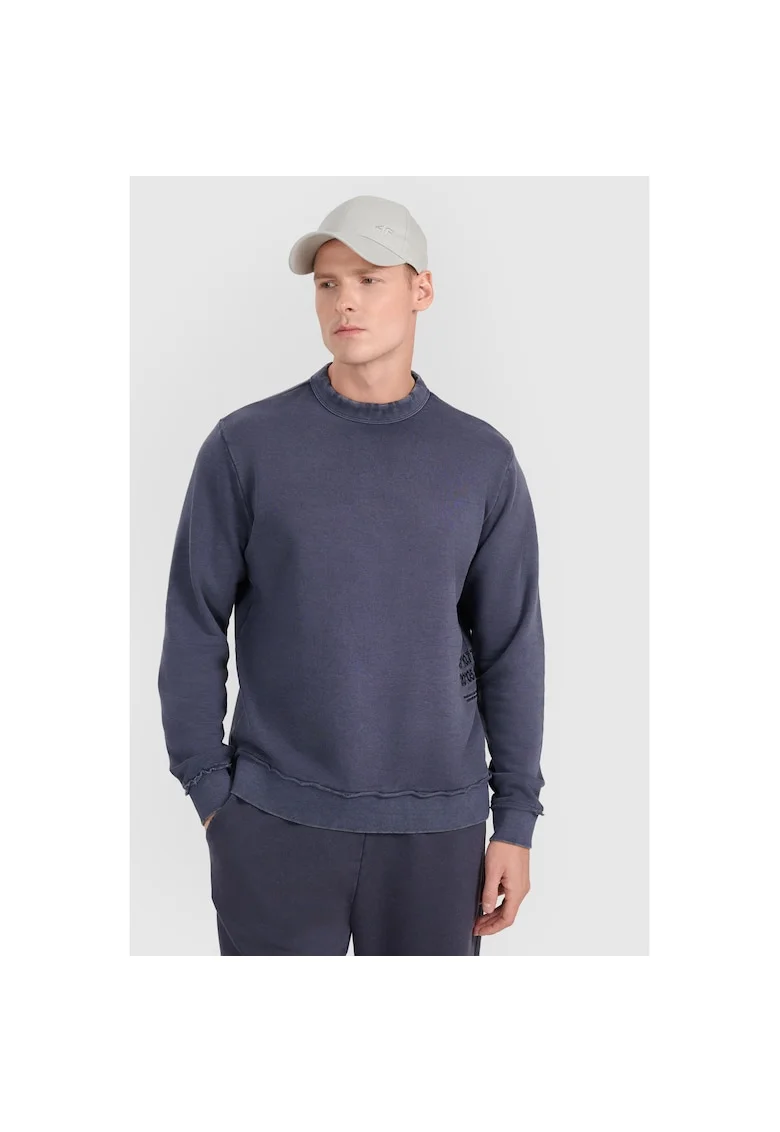 Bluza Sport Casual Barbati  Antracit, Regular Fit, 80% Bumbac, Sezon SS25, Stil Sportstyle