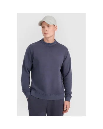 Bluza Sport Casual Barbati  Antracit, Regular Fit, 80% Bumbac, Sezon SS25, Stil Sportstyle