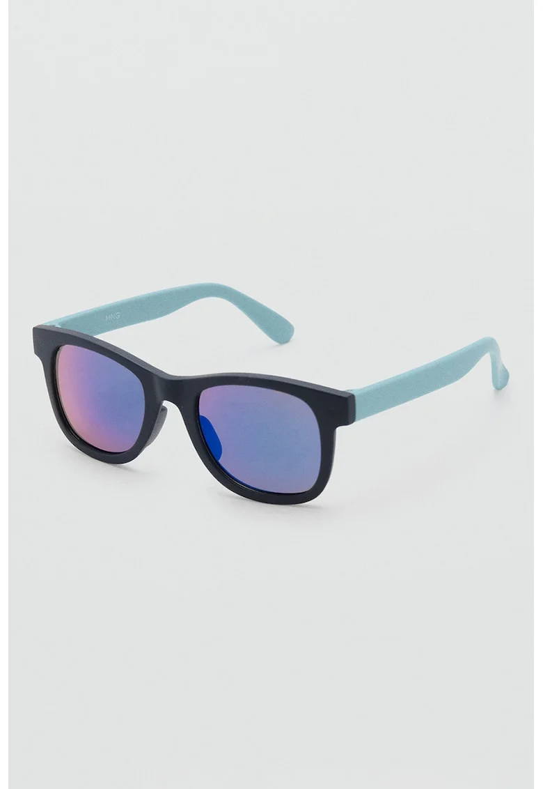 Ochelari de soare wayfarer cu lentile in degrade, Negru/Albastru
