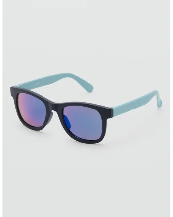 Ochelari de soare wayfarer cu lentile in degrade, Negru/Albastru