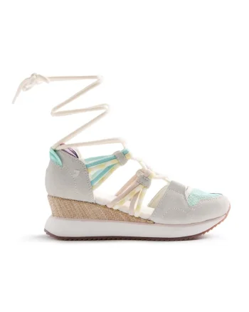 Espadrile wedge Rongai, Alb murdar