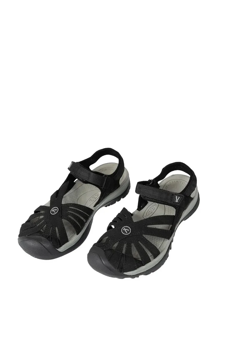 Sandale sport dama  poliester, gri/negru