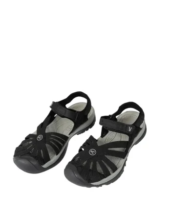 Sandale sport dama  poliester, gri/negru
