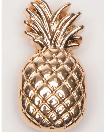 Talisman cu model ananas Jibbitz, Auriu
