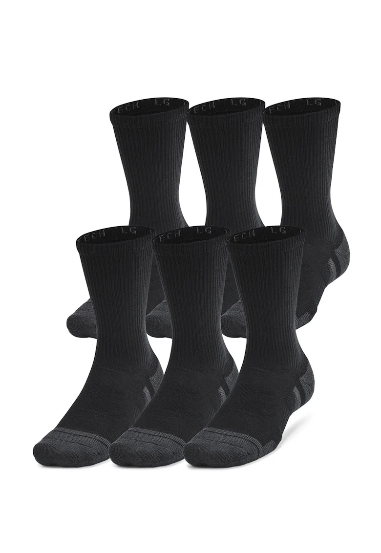 Set de sosete unisex pentru fitness Performance - 6 perechi, Negru/Gri inchis
