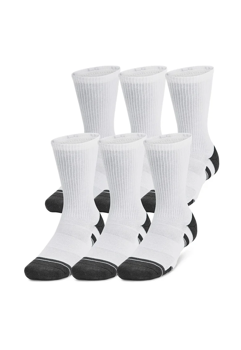 Set de sosete unisex pentru fitness Performance - 6 perechi, Alb/Negru