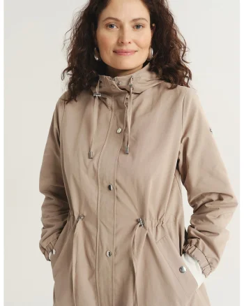 Jacheta parka cu gluga, Maro camel