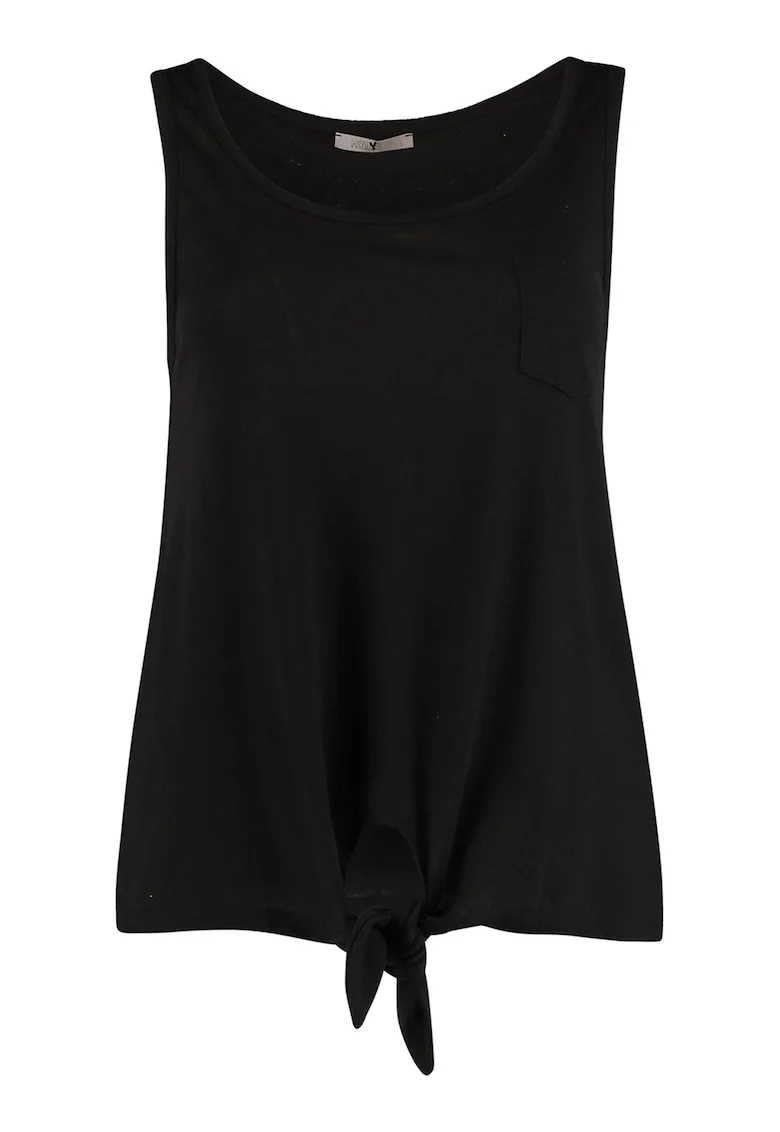 Top din amestec de modal, Negru