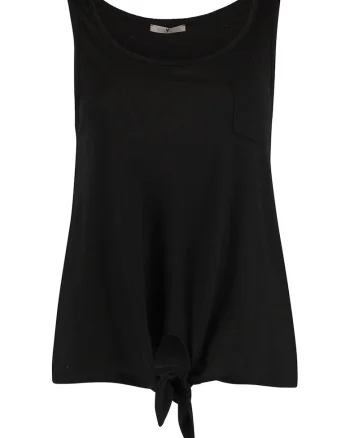 Top din amestec de modal, Negru