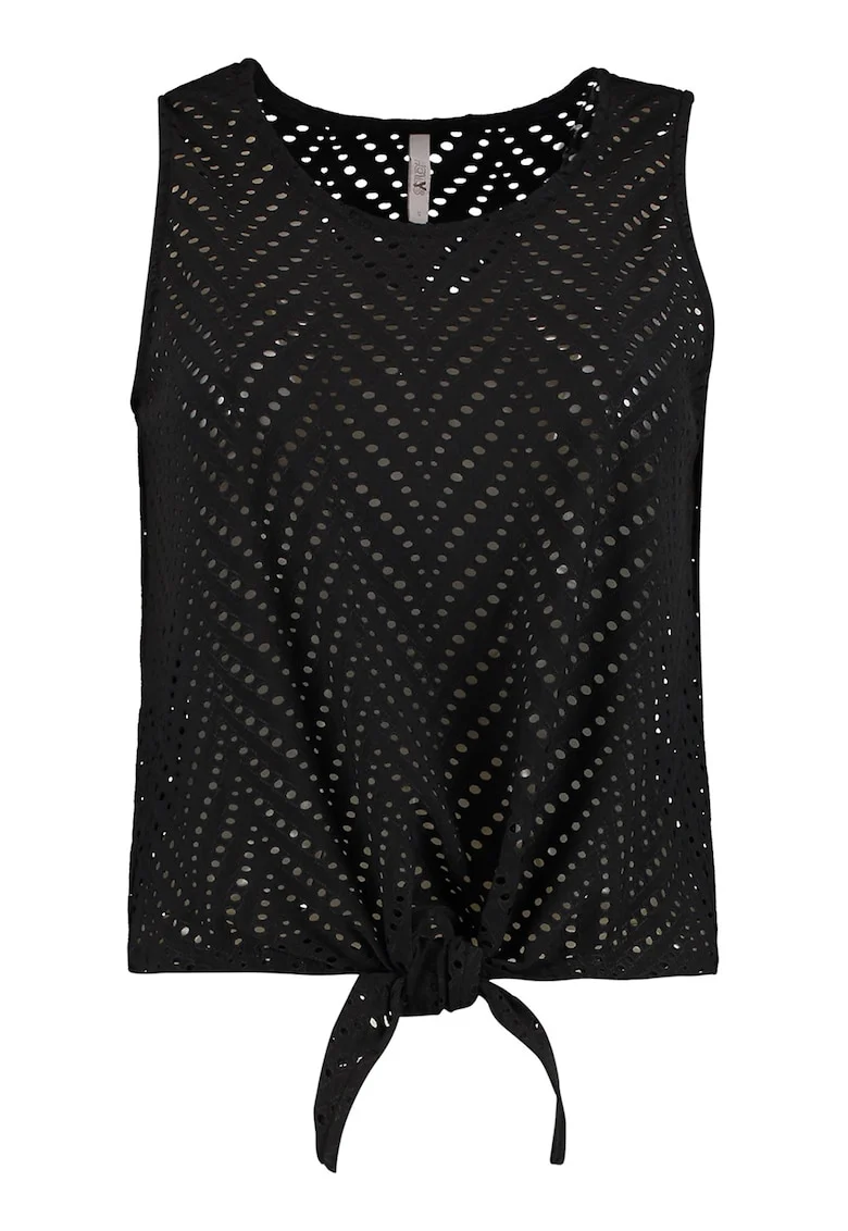 Top cu perforatii, Negru