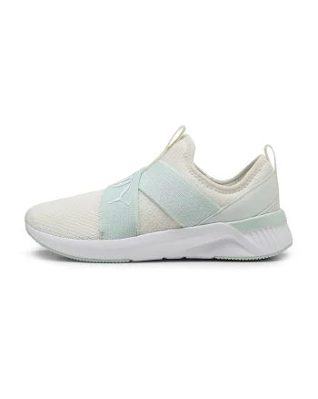 Pantofi sport cu garnituri din plasa si logo, Roz prafuit, Albastru glaciar/Alb murdar