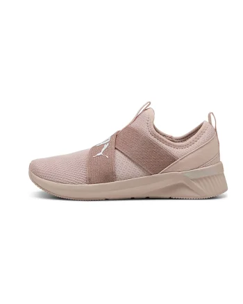 Pantofi sport cu garnituri din plasa si logo, Roz prafuit, Roz prafuit