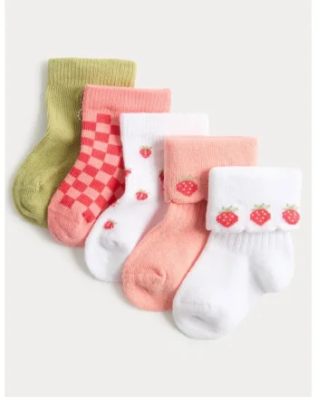 Set de sosete cu model - 5 perechi, Multicolor