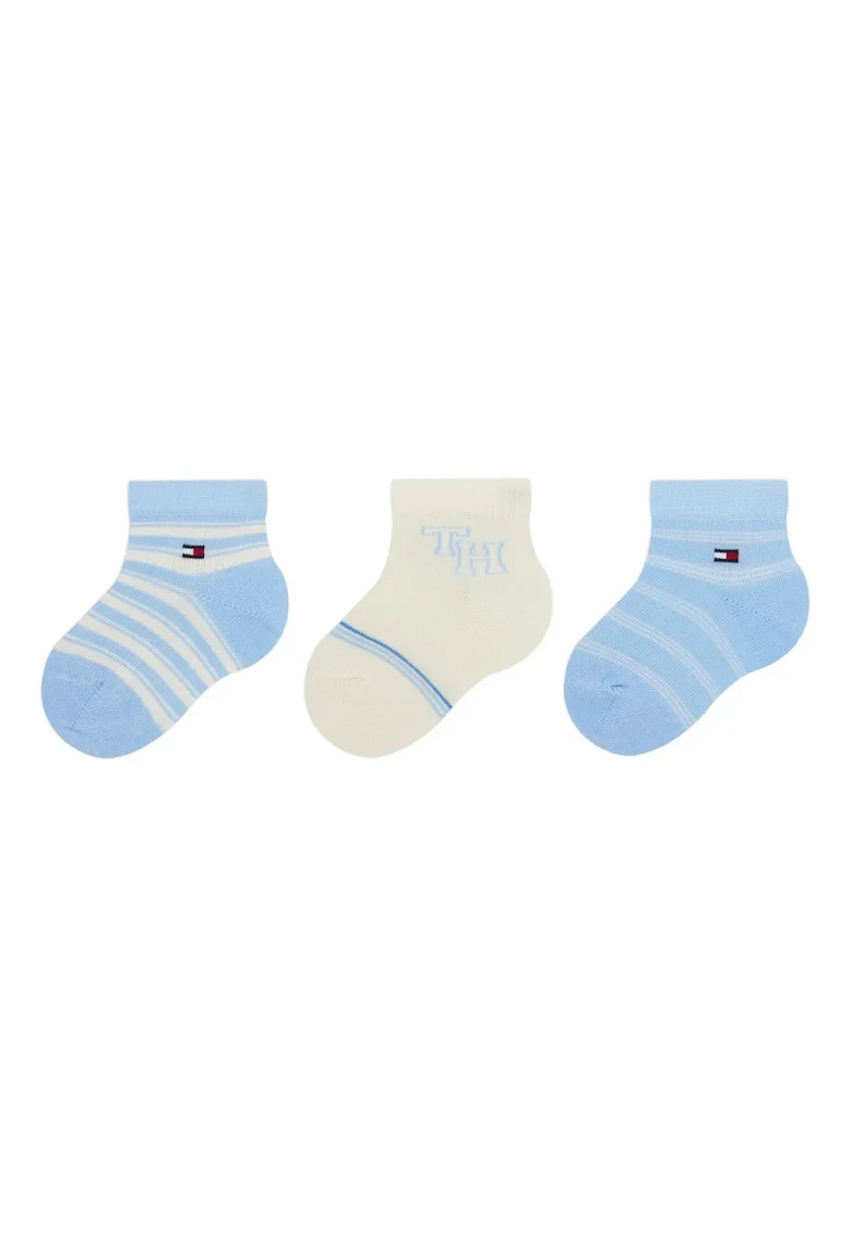 Set 3 perechi sosete scurte copii  701236342, Albastru deschis