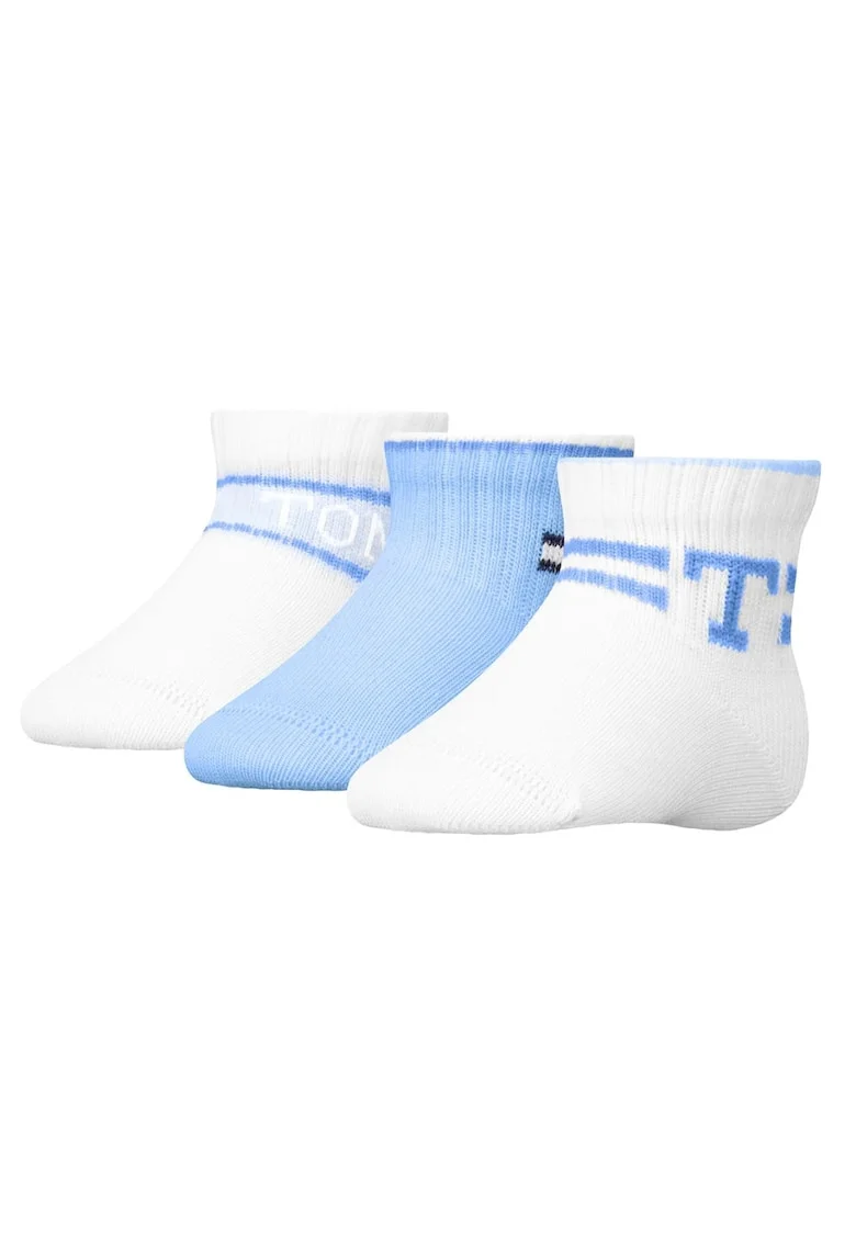 Set 3 perechi sosete scurte copii  701236341, Albastru deschis