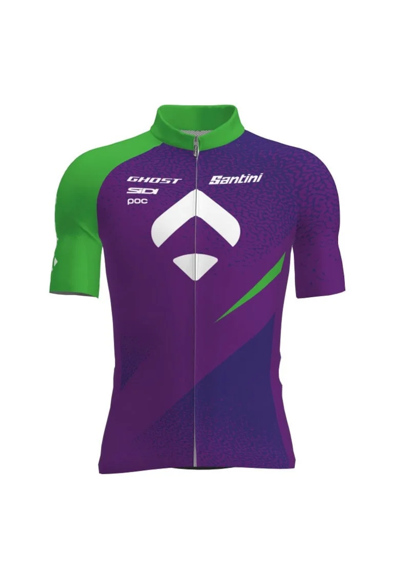 Tricou ciclism barbati  Tono SportGuru Limited Edition, Verde/Mov