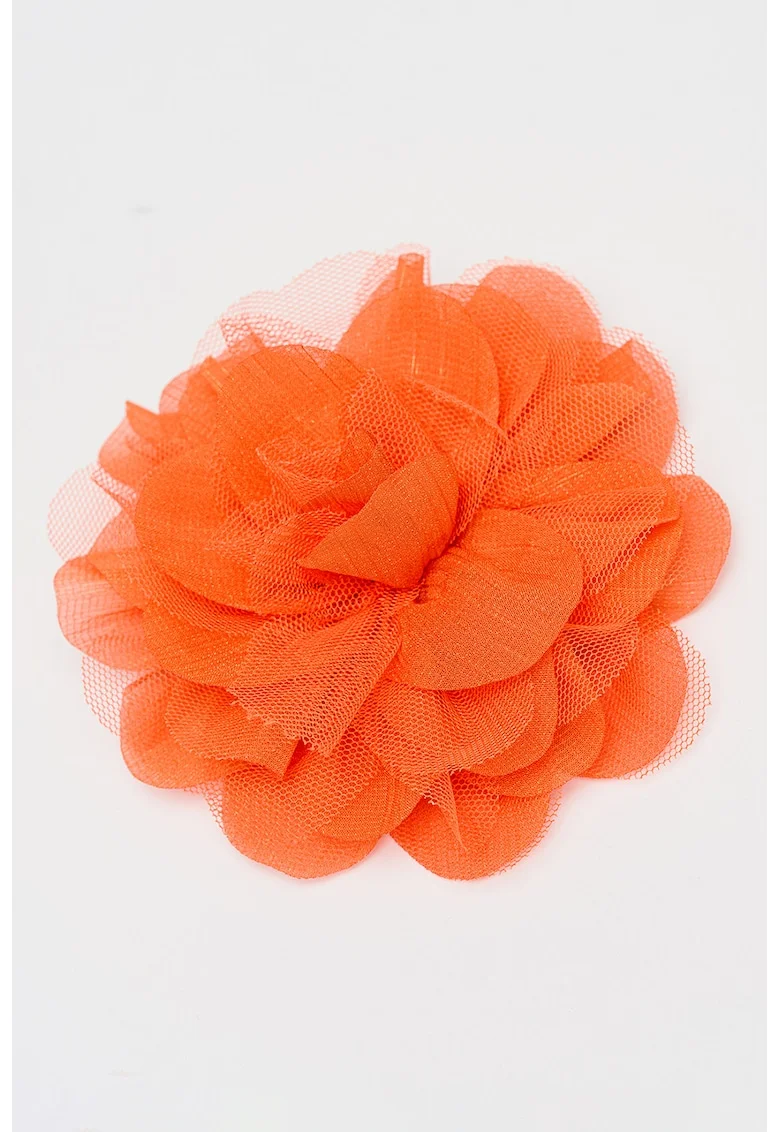 Clama cu model floral pentru par, Caramiziu