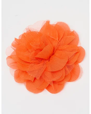 Clama cu model floral pentru par, Caramiziu