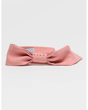 Bentita cu element cu funda, Roz