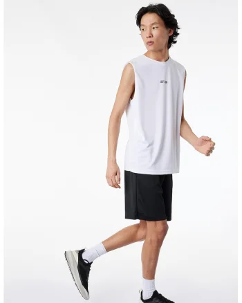 Tricou lejer, fara maneci, Alb