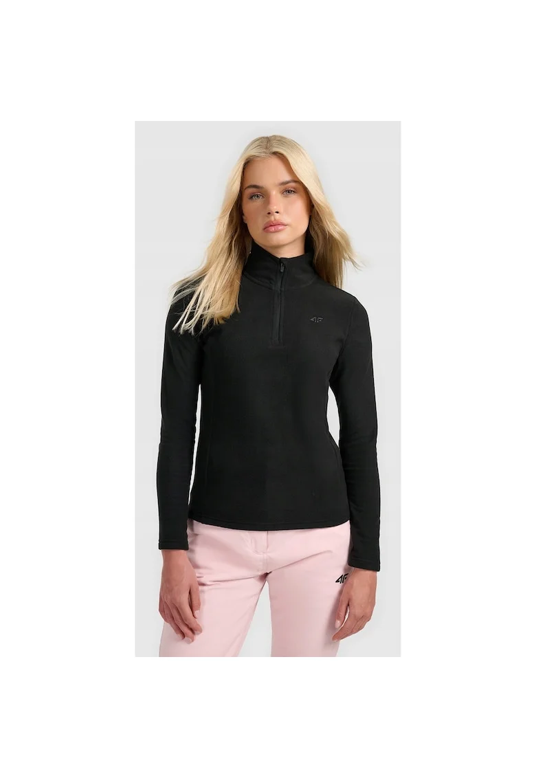 Bluza sport dama,  poliester, termica, slim, neagradwqf, Negru