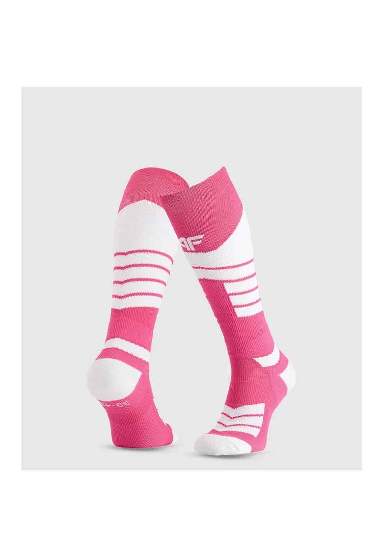 Sosete sport dama  roz, 35-38, tehnologie 4FWarm, inaltimea peste genunchi